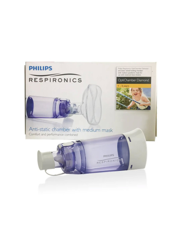 Philips Respironics OptiChamber DiaMond - LiteTouch Maskeli Philips Respironics OptiChamber DiaMond - LiteTouch Maskeli