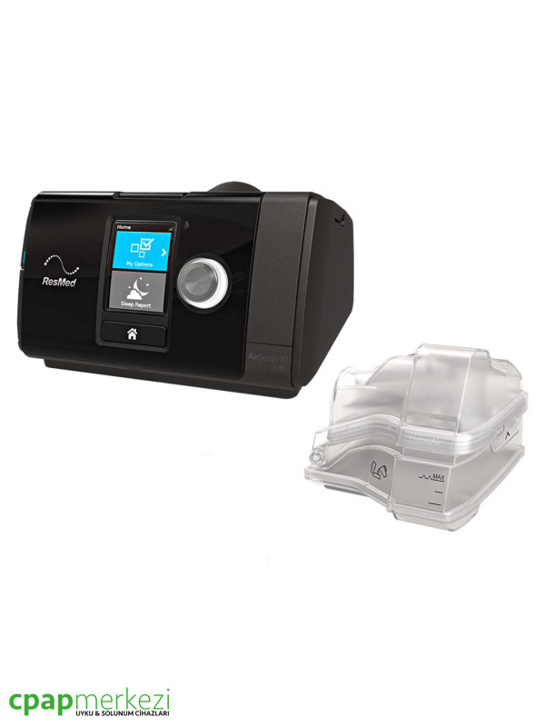 ResMed AirSense 10 AutoSet + ResMed HumidAir Nemlendirici + AirFit N20 Burun Maskesi ResMed AirSense 10 AutoSet + ResMed HumidAir Nemlendirici + AirFit N20 Burun Maskesi