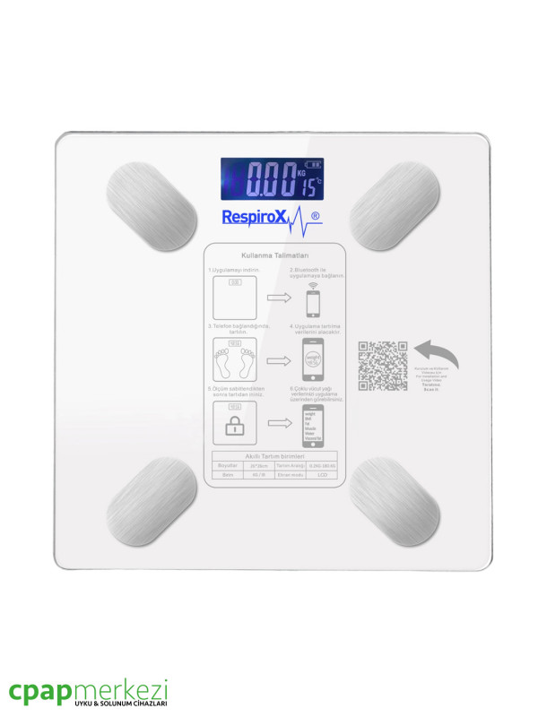 Respirox BL-2601 Bluetoothlu Akıllı Tartı Respirox BL-2601 Bluetoothlu Akıllı Tartı