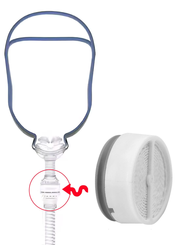 ResMed AirMini HumidiX Plus Susuz Nemlendirici Kutusu ve İçeriği ResMed AirMini cihazı ile uyumlu HumidiX Plus susuz nemlendiricinin ambalajı ve tek kullanımlık nemlendirici kartuşu.