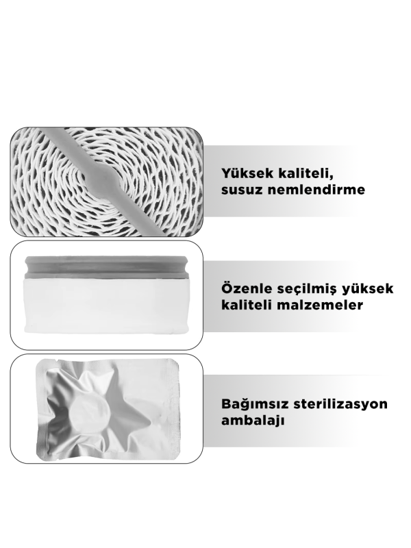ResMed AirMini HumidiX Plus Susuz Nemlendirici Kutusu ve İçeriği ResMed AirMini cihazı ile uyumlu HumidiX Plus susuz nemlendiricinin ambalajı ve tek kullanımlık nemlendirici kartuşu.