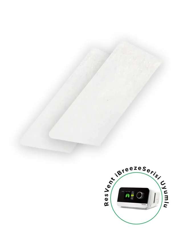 ResVent iBreeze Serisi CPAP/BiPAP Cihazı Filtresi 2'li Paket Orijinal Ürün ResVent iBreeze serisi CPAP ve BiPAP cihazları için tasarlanmış, iki adet filtre içeren ürün paketi